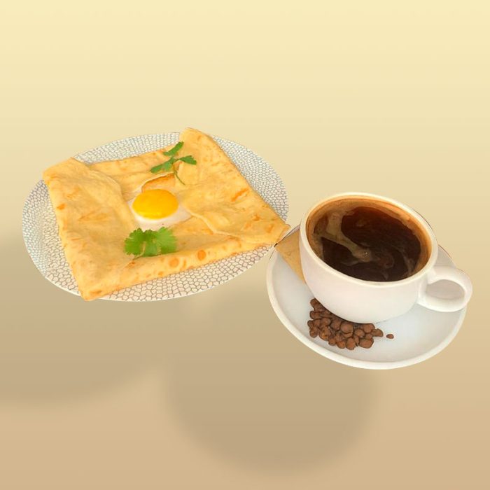 Crepé y café americano